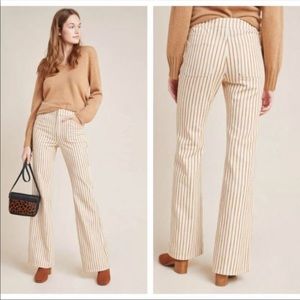 SALE Anthropologie Kellie Striped Flared Pants 28